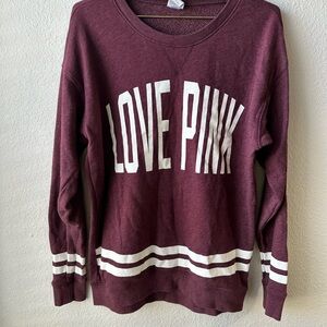 Victoria's Secret Pink Maroon Sweatshirt